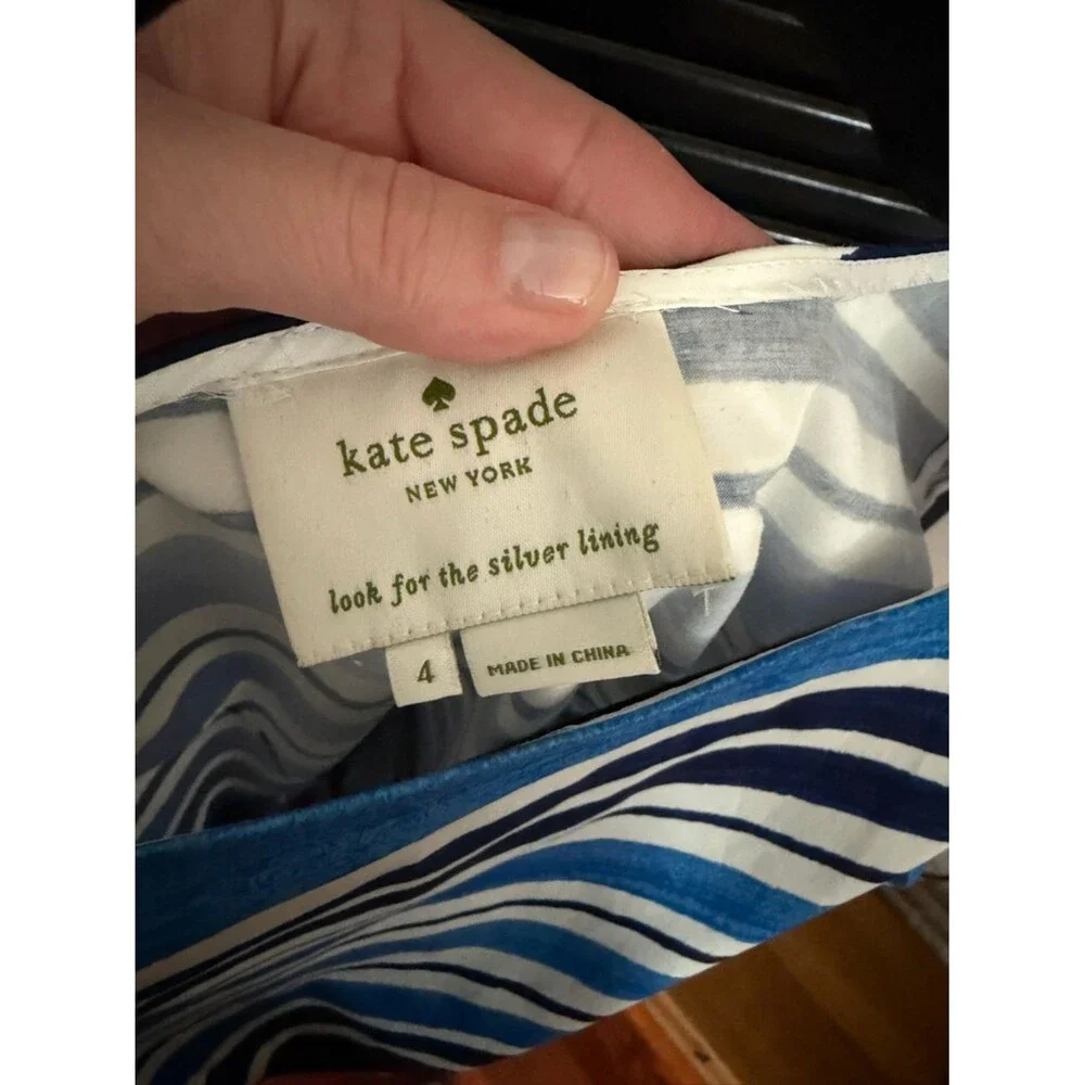 Kate Spade Mariella Blue Striped Dress Size 4